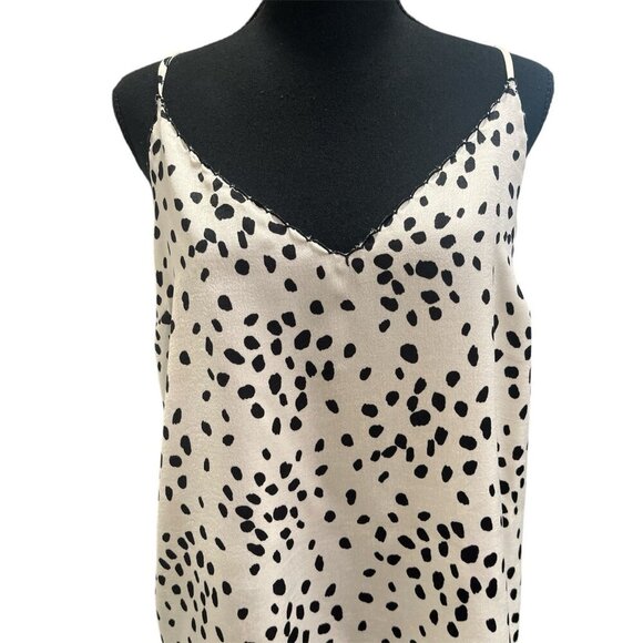 BP Camisole Tank Top Womens Medium Ivory And Black Adjustable Strap - Picture 2 of 7
